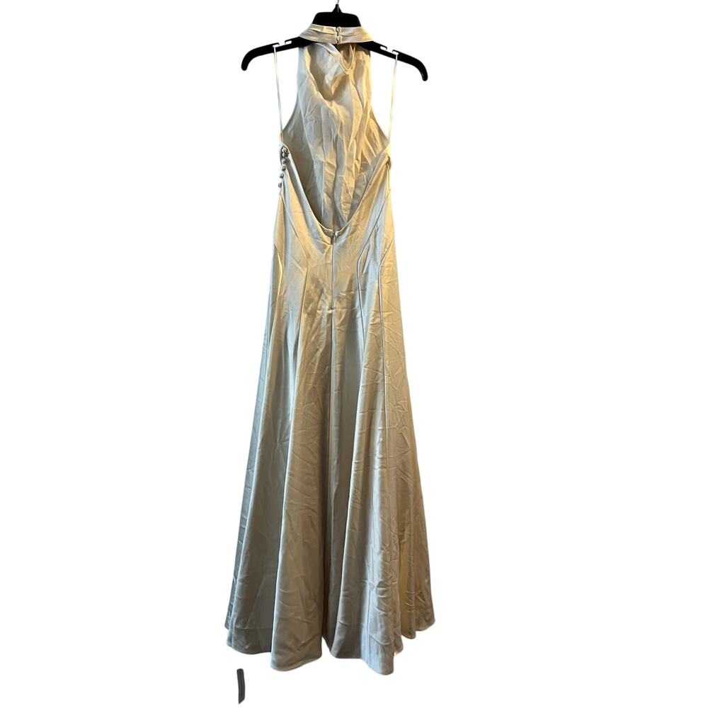 Reformation Roy Satin Wedding Maxi Dress Gown Halter Neck Fior DiLatte Ivory 8 - Picture 5 of 11